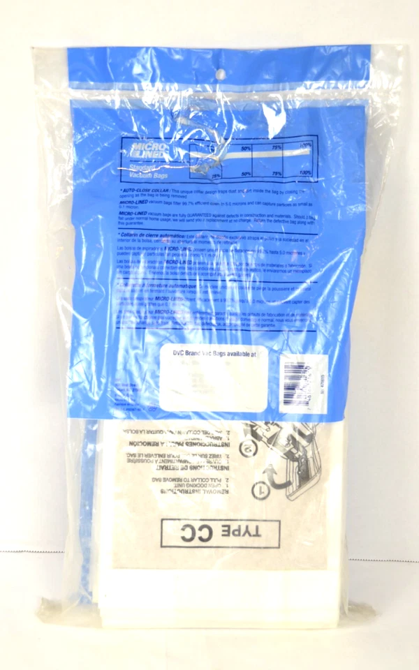 Pack of 8 Vacuum Cleaner Bags For Oreck Type CC Vacuum Bags XL Microlined - Image 2 of 2