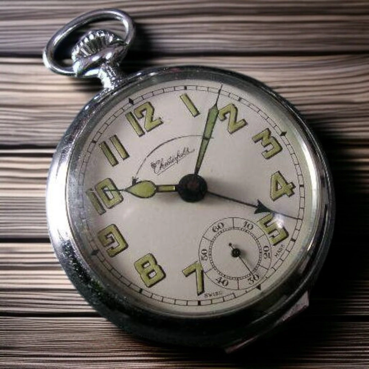 Reloj Bolsillo Chesterfield Vintage Cuerda Manual Alarma Raro Coleccionable J...