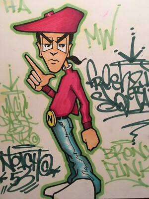 NOTCH 56 (bronx) graffiti , sketch sur papier 20x28cm /cope2/seen