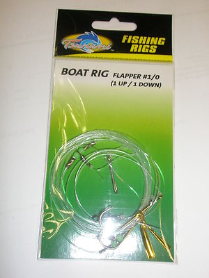 Tsunami 5 x 2 Haken Flapper Gr.1/0 (1 up/1 down) Boot Sea Rigs 46239 Fishin