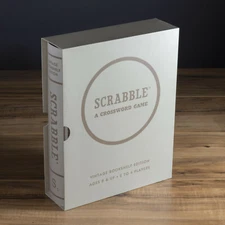 Scrabble Vintage Bookshelf Edition by WS Game Company Deluxe Board Game Book New