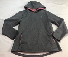Champion Performance Hoodie Sweater Girls Gray Pockets Stretch Size XL Sports