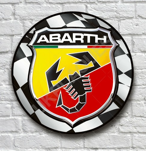 ABARTH 1969-2007 2FT GARAGE WALL SIGN PLAQUE WORKSHOP CAR MAN CAVE FIAT 500 595 - Picture 4 of 12