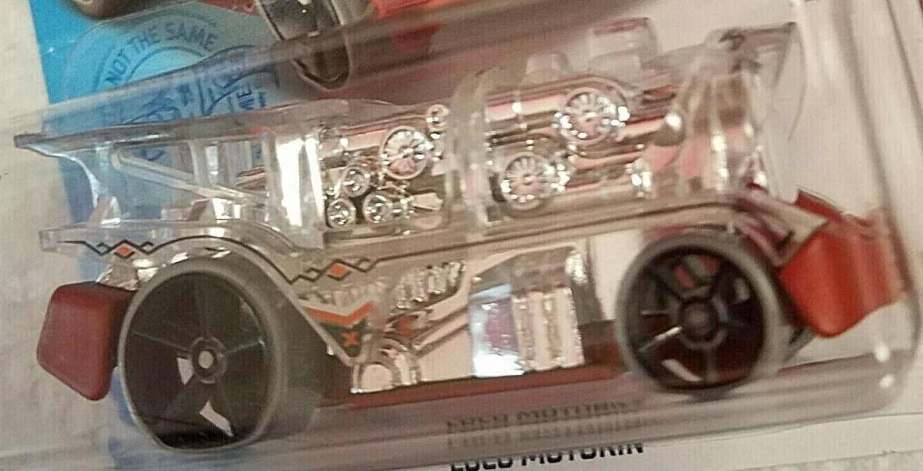 Hot Wheels 2021 X-Raycers 2/5 LOCO MOTORIN Clear Locomotive Race Car Toy 99/250 