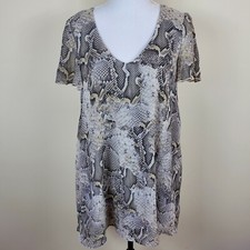 Show Me Your Mumu Mini Dress Women's S Swing Animal Print Short Sleeve V Neck