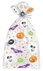 Halloween Spooky Smiles Cellophane Party Bags Trick Treat Favour Sweet Cookie