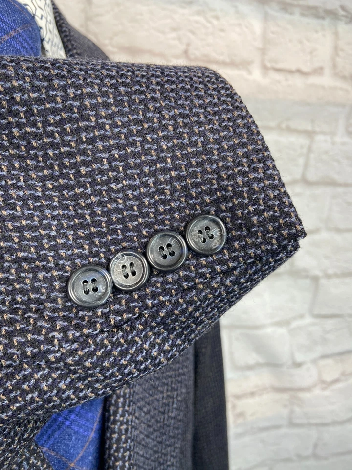 Мужской темно-синий классический FIT шерсти двубортный Sport пальто Blazer куртка 42S - Изображение 3 из 4