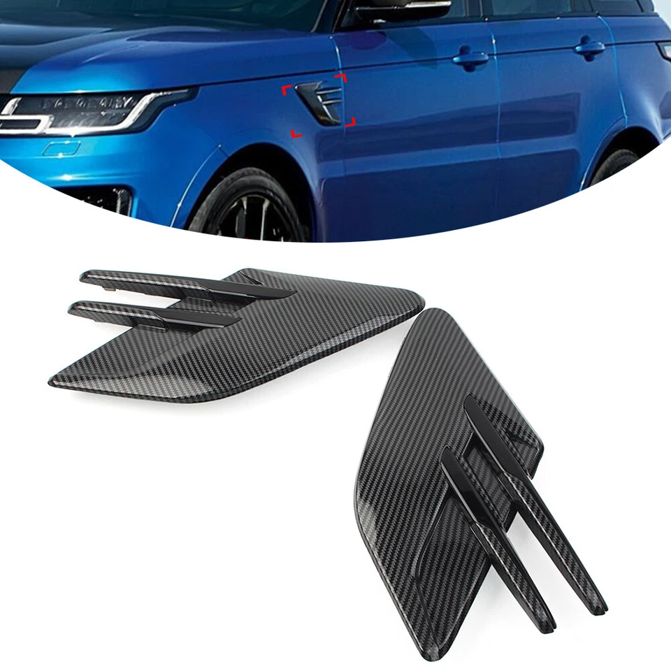 Carbon Fiber Pattern Side Vents Trim For Land Rover Range Rover Sport 2014-2023 Foto 2 de 4