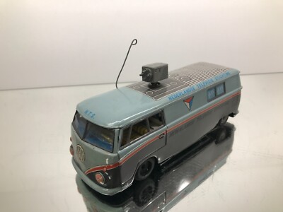 TAIYO TIN TOY VW T1 TRANSPORTER NTS - DUTCH TELEVISION - L22.5cm - GOOD