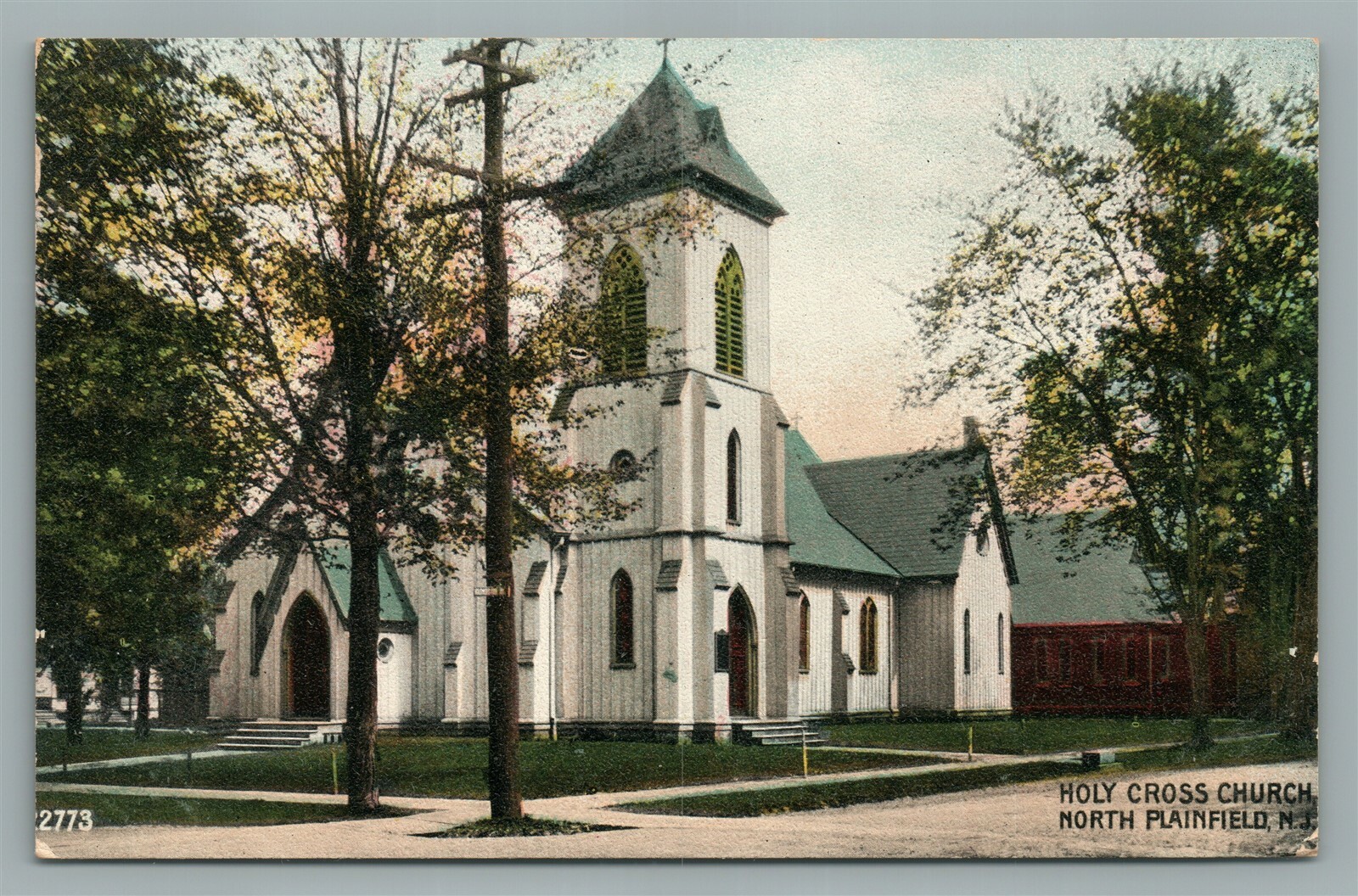 NORTH PLAINFIELD NJ HOLY CROSS CHURCH VINTAGE POSTCARD eBay