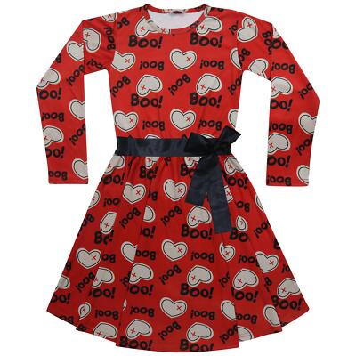 Kids Skater Long Sleeves Heart Print Halloween Party Dress For Girls 5-13 Years | eBay Kids Skater Long Sleeves Heart Print Halloween Party Dress For Girls 5-13 Years | eBay