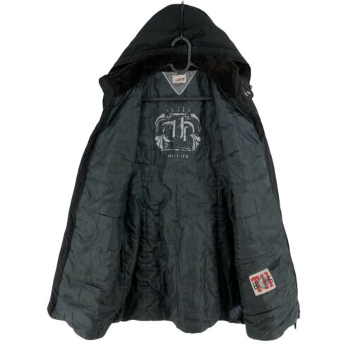 Tommy Hilfiger Marineblau mit Kapuze Jacke mit Gürtel Mantel Größe L - Bild 4 von 9