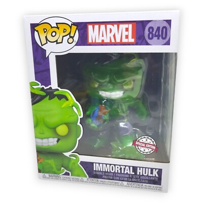 Funko Pop 840 Hulk Immortal Special Edition Marvel Bobble Head Figur Statue 