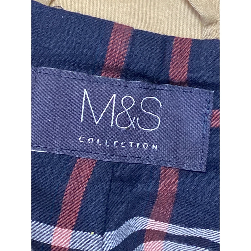 Marks & Spencer Women's Beige Tan Double Breasted Belted Trench Coat Jacket 10 - Image 4 of 4