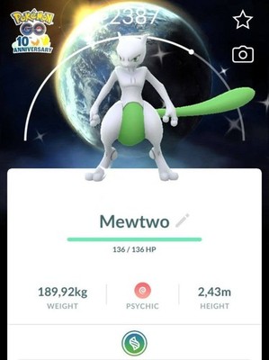 Pokémon Shundo Mewtwo 10th Anniversary Background - GO Read description