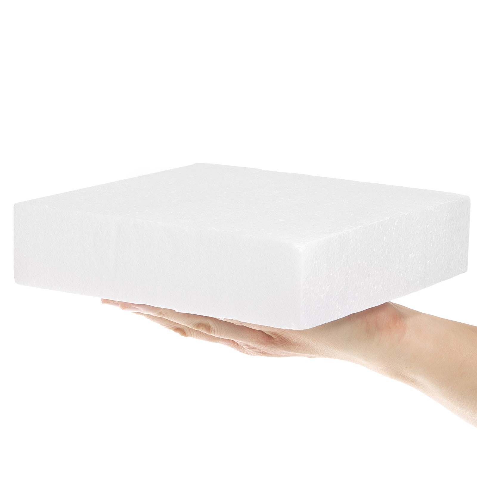 Square Foam Cake Dummy Set, 14" x 14" x 2" Fake Cake Model Photo Prop