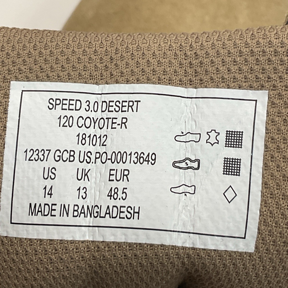 12337 5.11 Tactical Speed 3.0 8” Side Zip Boots US 14 R Coyote | eBay