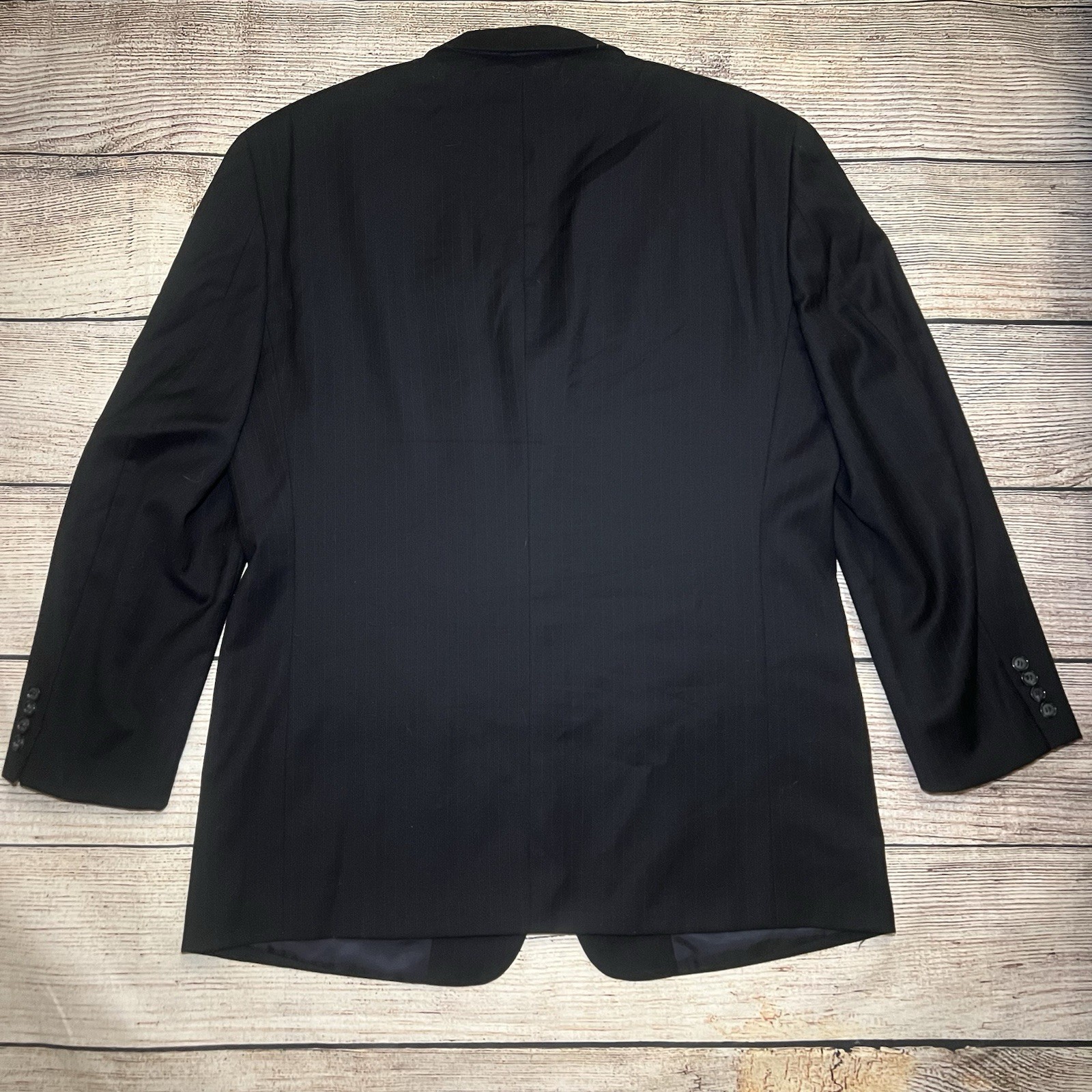 FILA Savile Row 100% pura lana cappotto sportivo uomo taglia 42R blazer giacca nero 3 bottoni