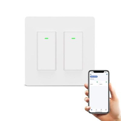 Smart WiFi Wall Light Switch 2 Pack Compatible With Alexa Google & SmartThings