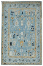 Handmade Oushak Kazak Wool Rug 4X6 ft Entryway Oriental Decor Carpet Pakistan