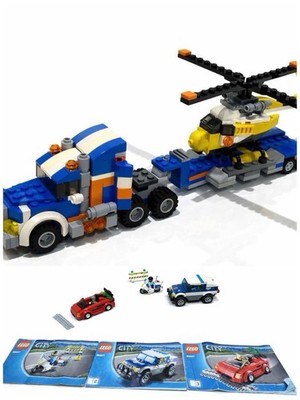 LEGO 60007 Police Car & Sports Car w/ Instructions + 5765 Transport Truck