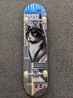 7.75'' 7 Layer Canadian Maple Double Kick Concave Standard Skateboards-Cool Cat