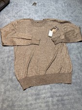 100 Wool Sweater Men's Size Small Round Neck Pullover Lightweight Sweater-779