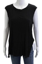 Michael Stars Womens Black Sleeveless Crew Neck Basic Tank Size One Size