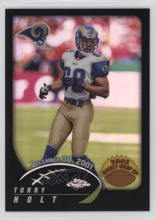 2002 Topps Chrome Weekly Wrap Up Black Refractor 64/599 Torry Holt #161 1dm4