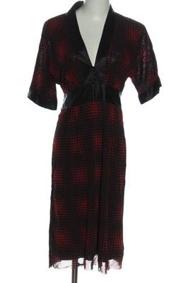 VIVIENNE TAM Kurzarmkleid Damen Kleid Gr. DE 36 schwarz-rot extravaganter Stil