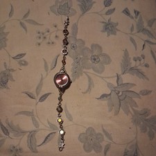 Vintage Geneva Ladies Wrist Watch Beaded Band