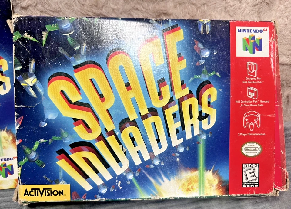 Space Invaders (Nintendo 64, 1999) Box Manual Complete CIB N64 - Image 4 of 4