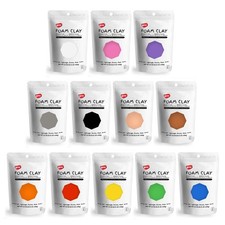 12-Colors Foam Modeling Clay- for Cosplay,School Projects,Baby Hand Print,Sli...