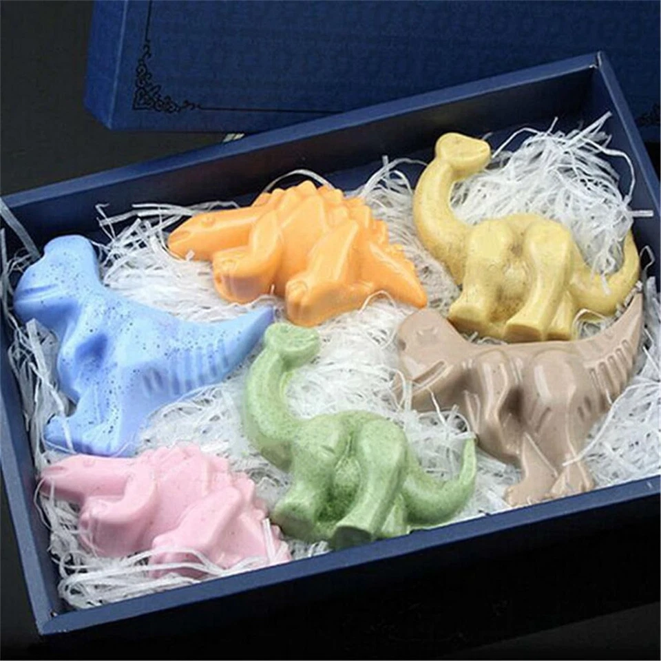 große Dinosaurier Silikon Backform 28 cm Silikonform Muffinform für 6 Dinos - Bild 3 von 4