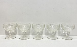 Vintage Set of 5 Crystal Sherbet Glasses