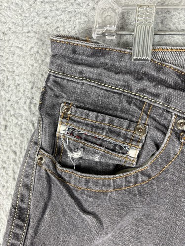 Vintage Paco Jeans Uomo 34x33 Nero Denim Invecchiato Y2K Skater Grunge Hip Hop - Foto 4 di 11