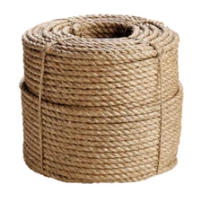 Erin Rope TWM160600 1/2"x600' 3-Strand Natural Fiber Manila Rope