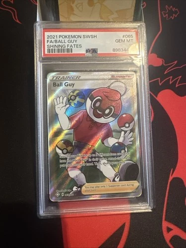 2021 POKEMON SWORD & SHIELD SHINING FATES #065 FA/BALL GUY SHINING FATES PSA 10