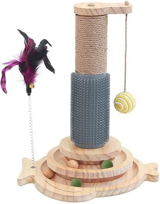 Marchul 5 in 1 Katzenspielzeug - Kratzbaum aus Sisalseil mit Fischform 