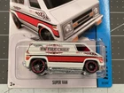 Hot Wheels 2015 HW Rescue Super Van HW Fire Chief White  & Red SMALL CREASE