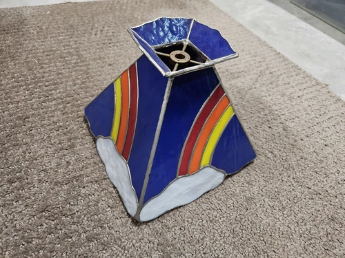 Vintage Tiffany Style Stained Glass Rainbow Lamp Shade Small