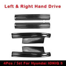 Edelstahl Einstiegsleisten TürSchweller Schutz Für Hyundai Ioniq 5 N Schwarz 4Pc