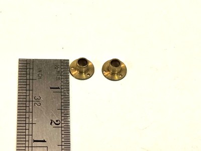 Ship Model Fittings Parts 2 Brass Metal 6mm Pillar Mast Foot Base w/ 2mm ID