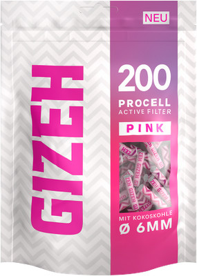 GIZEH ProCell Active Filter Pink 200er Filter Packung