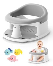 Baby Bath Seat for 6-24 Months Sitting Up 4 Suction cups Temp Indicator