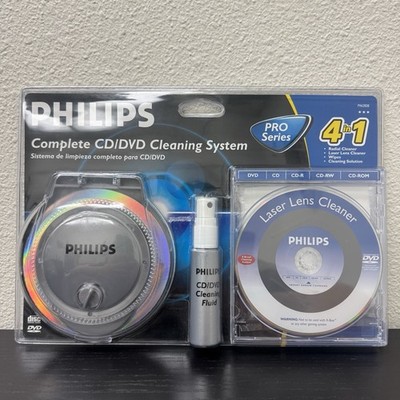 Philips CD DVD 4 in 1 Complete Cleaning System PRO Series NEW Sealed 2004