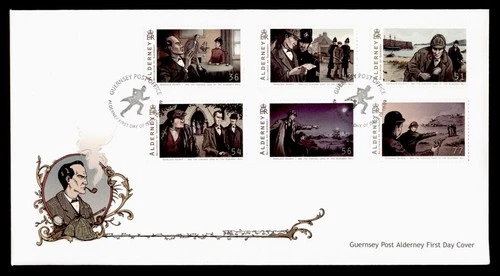 DR WHO 2009 ALDERNEY GUERNSEY FDC SHERLOCK COMBO w29651