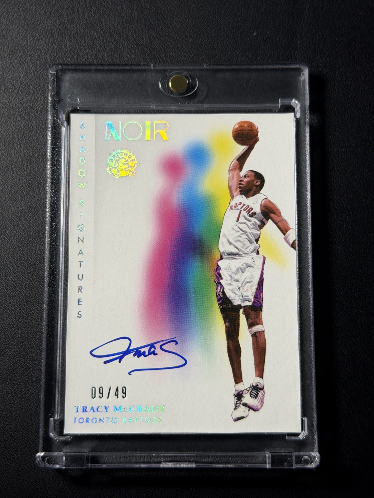 Tracy McGrady 2023-24 Panini Noir Shadow Signatures Auto /49 Raptors #STS-TMG