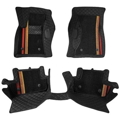 7PC 2-Schicht Auto Fußmatte für Audi RS5 16-24 Sportback Leder Automatten