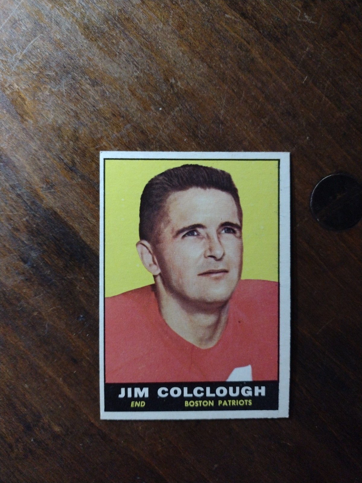 1961 Topps #174 Jim Colclough Boston Patriots NRMT B